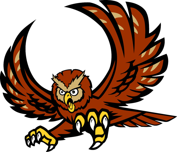 Owl 1 mascot team sports decal. Own it now! 